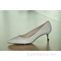 Women&#39;s Pointed Beige Work Heels